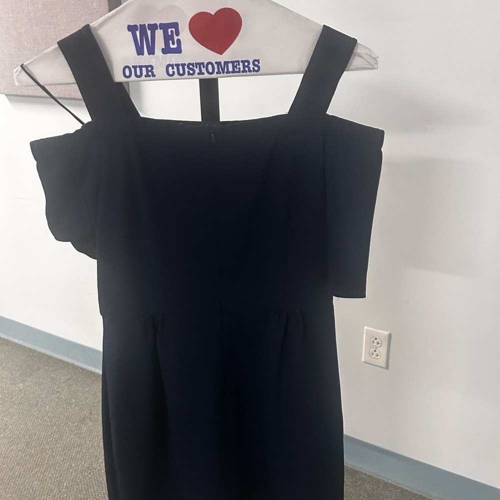 Trina Turk Navy Off-Shoulder Mini Dress - Picture 2 of 9